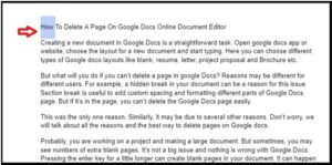 Delete A Google Docs Page Using The delete Key
