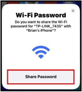 ihpne password wifi share icon