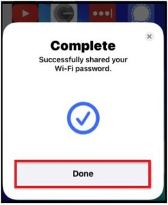 successfully share wifi password iphone